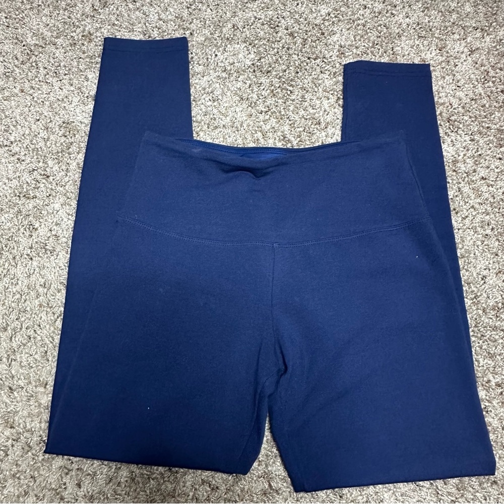 Intro. Blue Leggings with Tummy Control